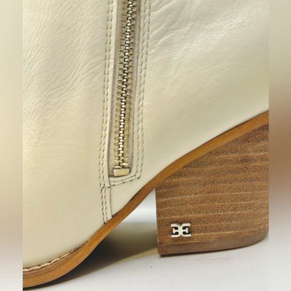 NWT Sam Edelman Womens Jane Leather Pointed Toe Ankle Boot. Color:Ivory Size:9.5 - Picture 12 of 17